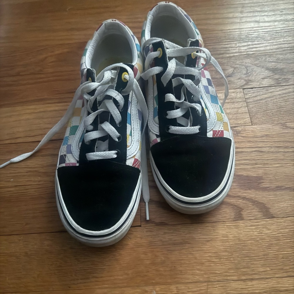 Vans rainbow checker sneakers